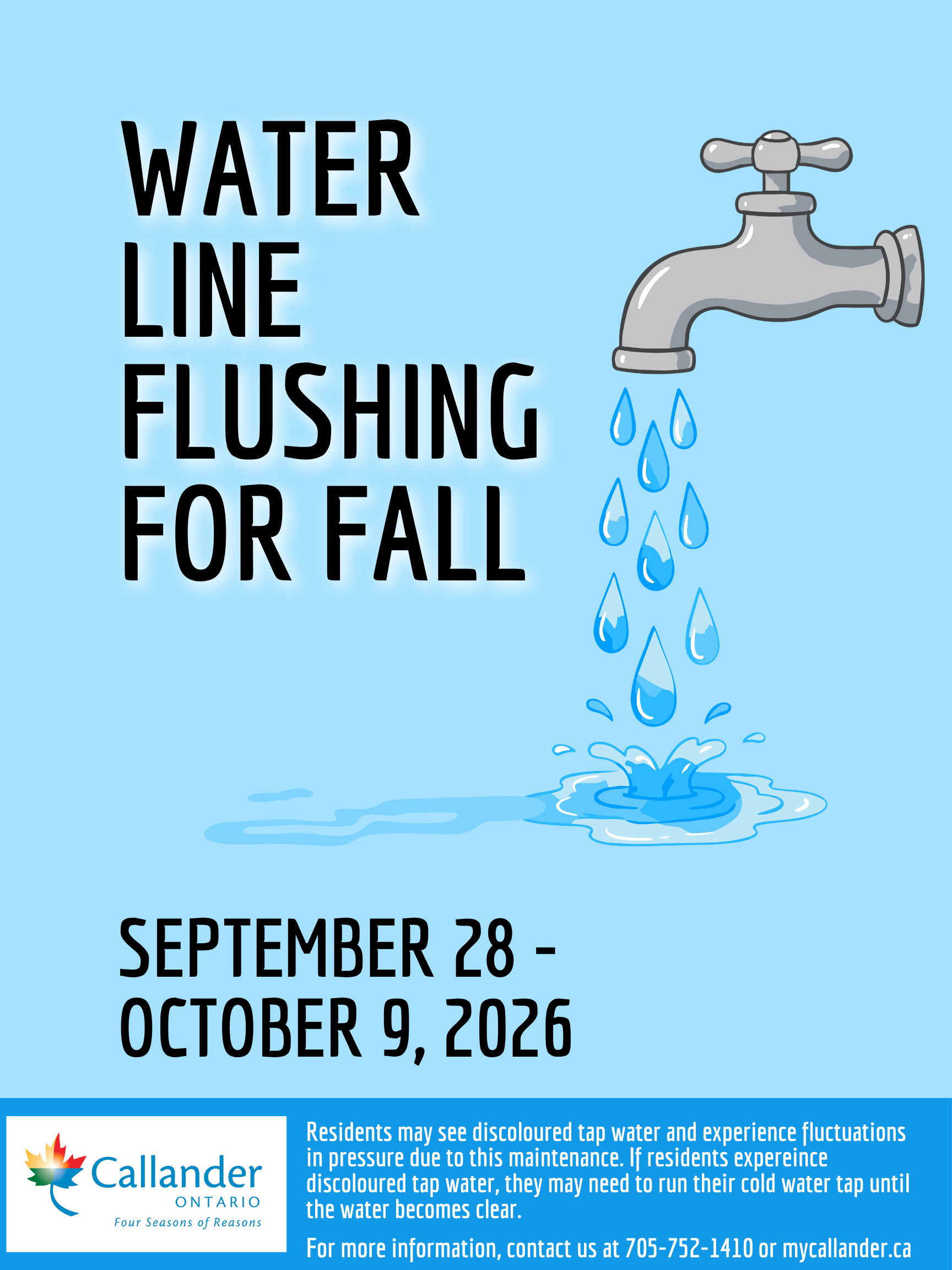 Fall Water Line Flushing Program